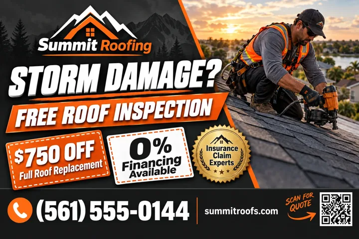 Roofing postcard design